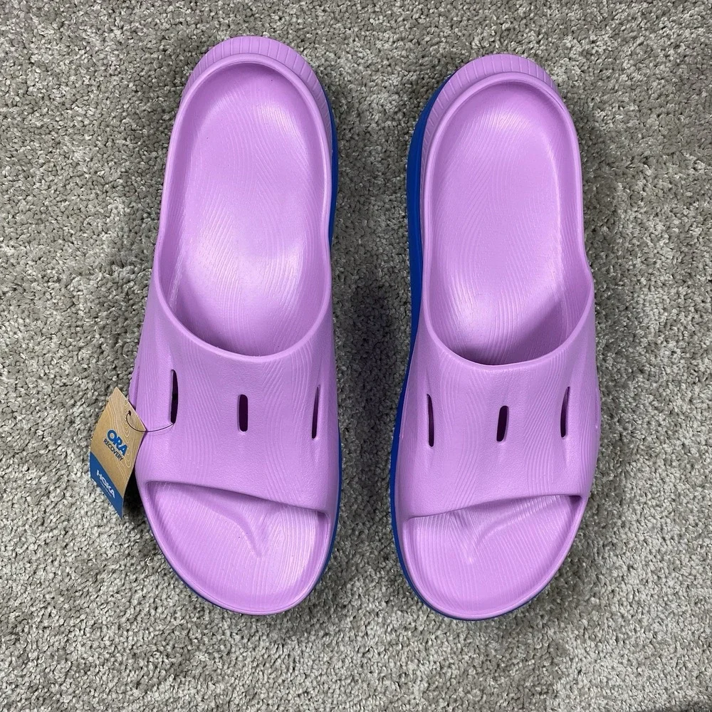 NWT HOKA Ora Recovery 3 Slide Pink Purple/Blue 1135061/CCSK Men's Size 13‎